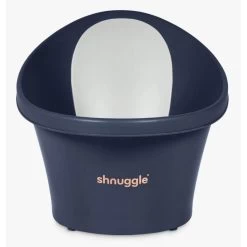 Shnuggle Bath Tub With Plug & Foam Backrest (5 Colors) -Baby Product shnuggle bath navy 1 1