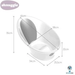 Shnuggle Bath Tub With Plug & Foam Backrest (5 Colors) -Baby Product shnuggle bath tub 1