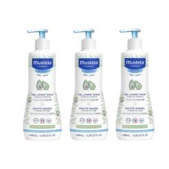 Mustela Gentle Cleansing Gel (500ml) Triple Pack [EXP Jan 2025]