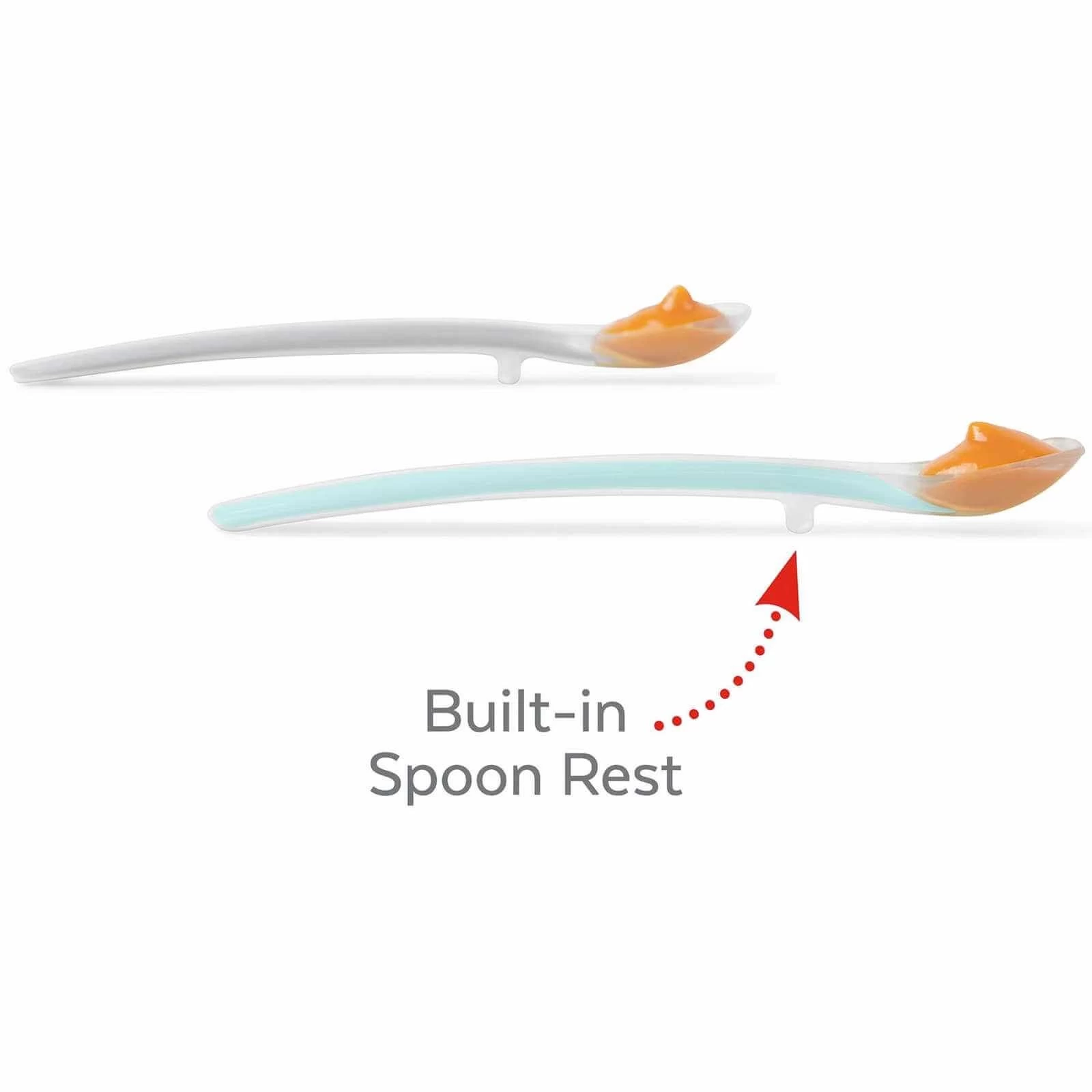 Skip Hop Easy-Feed Spoons (Pack Of 2) - Grey/Teal 4 Skip Hop Easy-Feed Spoons (Pack Of 2) - Grey/Teal - Image 2