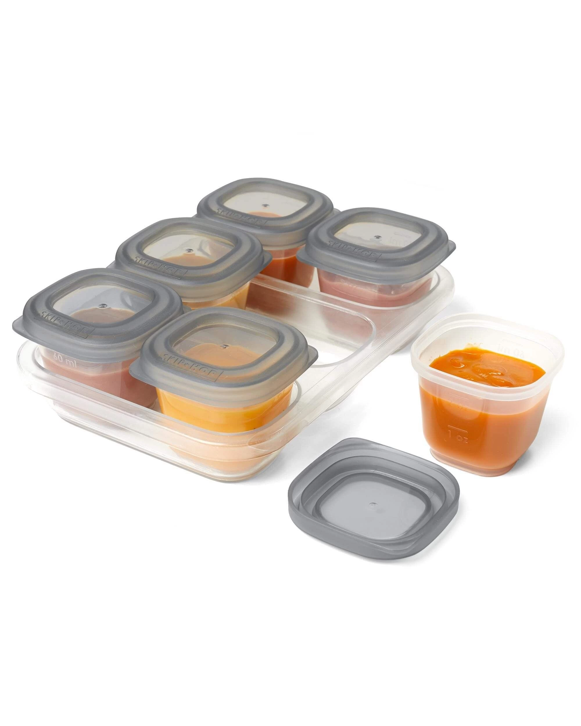 Skip Hop Easy-Store 2 Oz. Containers (Pack Of 6) - Grey 3 Skip Hop Easy-Store 2 Oz. Containers (Pack Of 6) - Grey