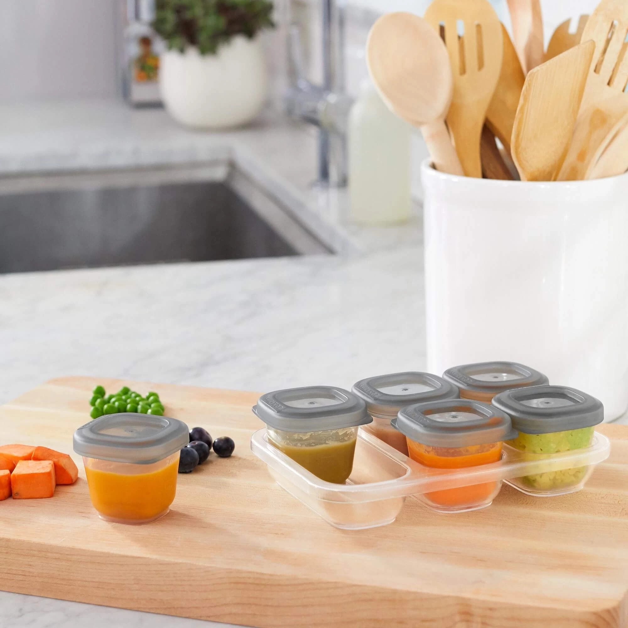 Skip Hop Easy-Store 2 Oz. Containers (Pack Of 6) - Grey 6 Skip Hop Easy-Store 2 Oz. Containers (Pack Of 6) - Grey - Image 4