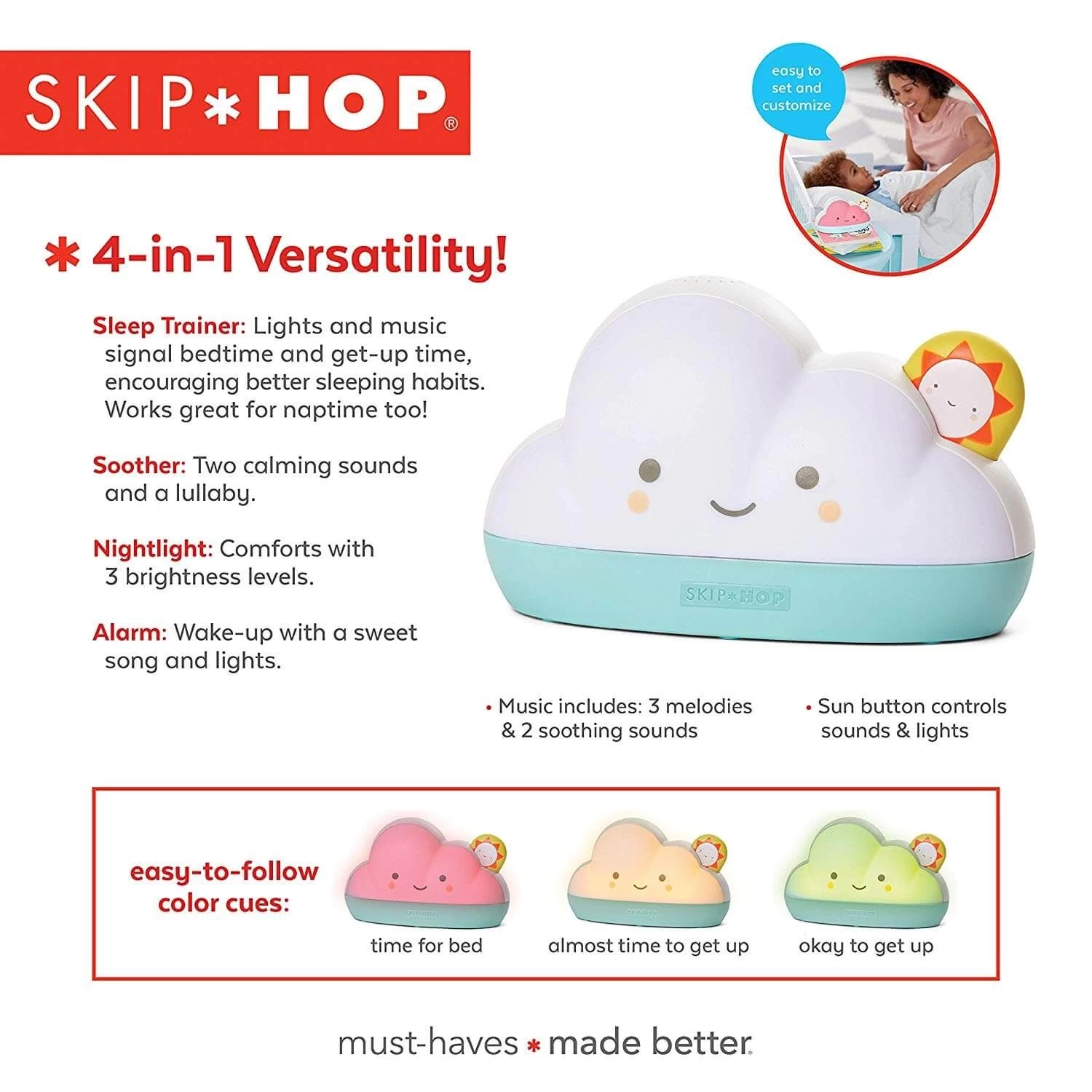 Skip Hop Moonlight Melodies Sleep Trainer Nightlight 5 Skip Hop Moonlight Melodies Sleep Trainer Nightlight - Image 3