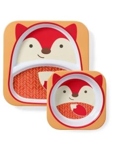 Skip Hop Melamine Plate & Bowl Set -Baby Product skip hop plate bowl fox 1
