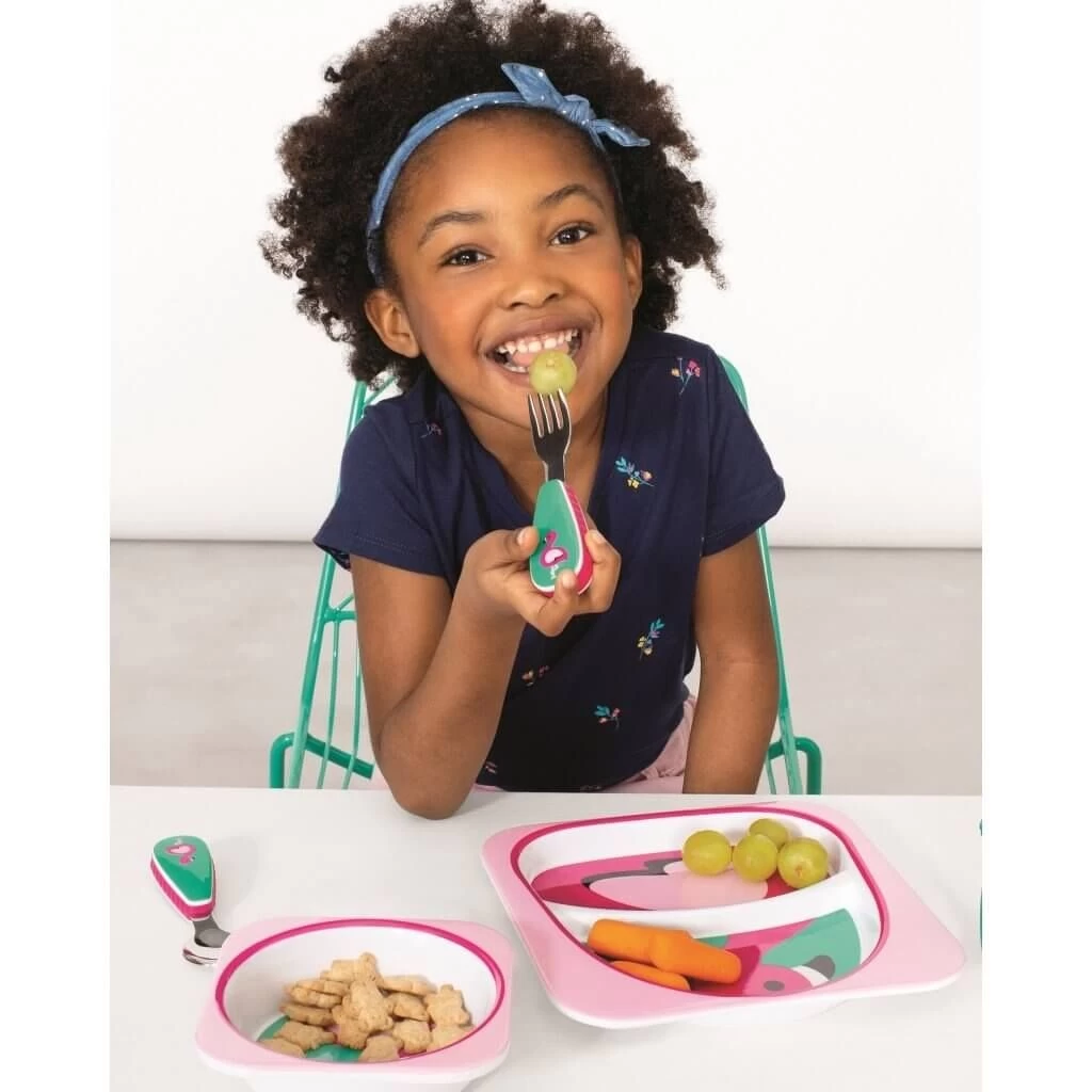 Skip Hop Melamine Plate And Bowl Set - Flamingo 5 Skip Hop Melamine Plate And Bowl Set - Flamingo - Image 3