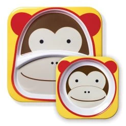 Skip Hop Melamine Plate & Bowl Set -Baby Product skiphop zoo melamine set monkey 1