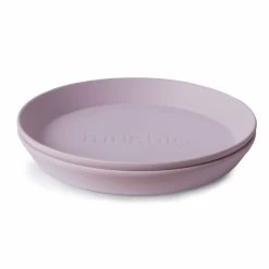 Mushie Dinner Round Plate (3 Colors) -Baby Product softlilac round plate 2pack edit