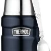 Thermos 16 Oz Stainless King Vacuum Insulated Stainless Steel Food Jar With Folding Spoon -Baby Product thermos stainless steel 16oz food jar black 2
