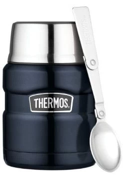 Thermos 16 Oz Stainless King Vacuum Insulated Stainless Steel Food Jar With Folding Spoon 13 Thermos 16 Oz Stainless King Vacuum Insulated Stainless Steel Food Jar With Folding Spoon -Baby Product thermos stainless steel 16oz food jar midnight blue 1 1