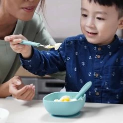 Beaba Stainless Steel Training Cutlery Knife / Fork / Spoon (2 Colours) -Baby Product toddler stainless steel cutlery rain lifestlye 3 scaled 1