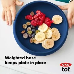 OXO TOT Silicone Plate (3 Colours) -Baby Product tot 61149600 8a 1