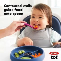 OXO TOT Silicone Divided Plate (3 Colours) -Baby Product tot 61149900 8a 1 1