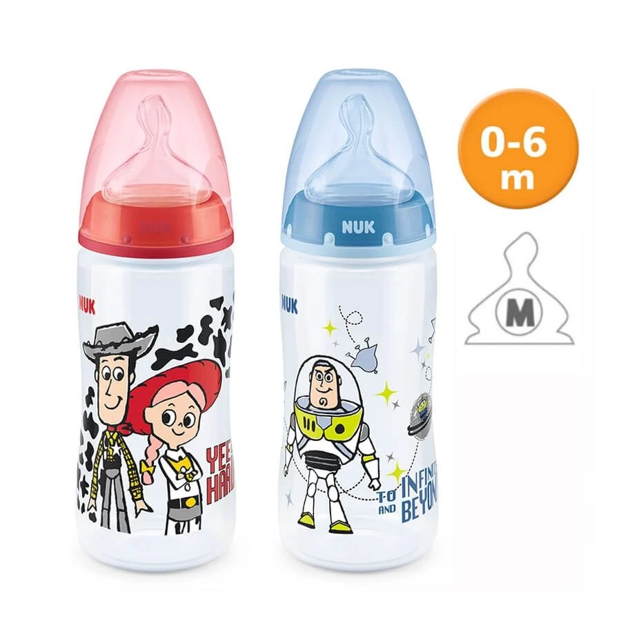NUK Toy Story First Choice+ PP Bottle With Silicone Teat (0-6M) 300ml 3 NUK Toy Story First Choice+ PP Bottle With Silicone Teat (0-6M) 300ml