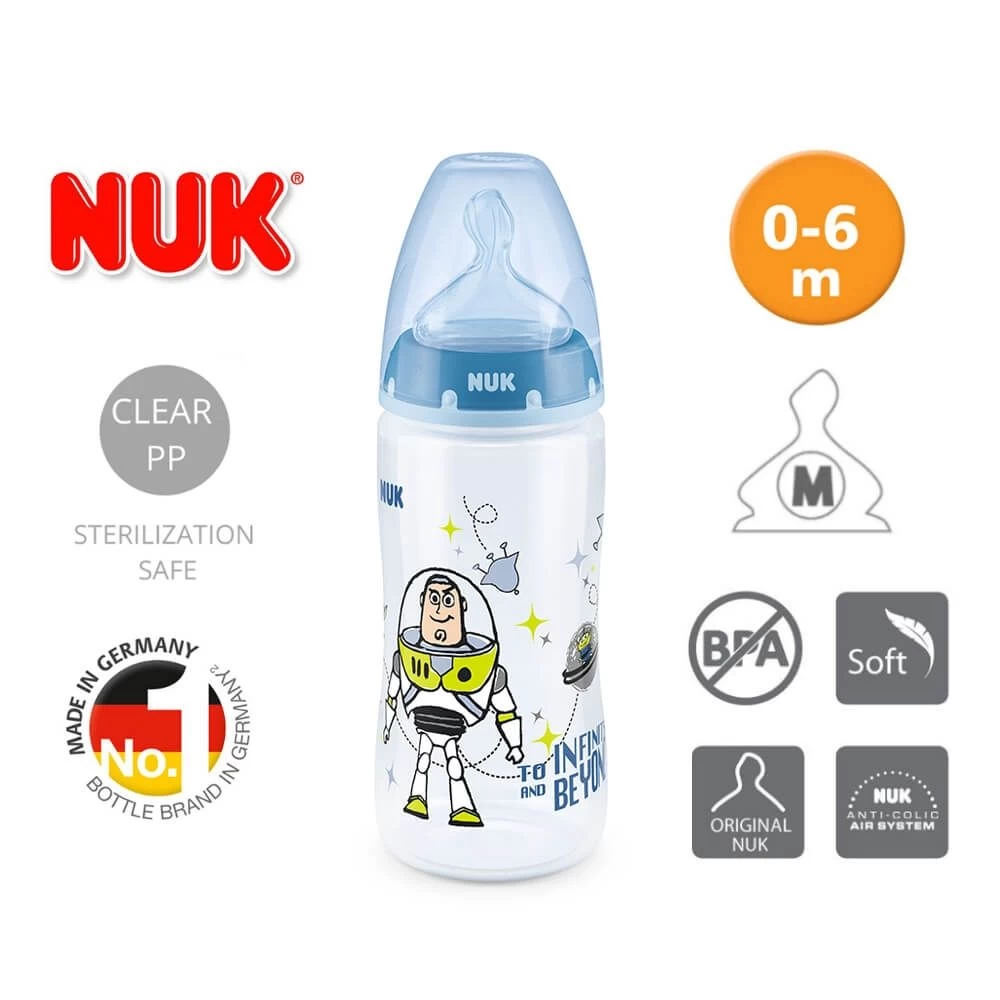 NUK Toy Story First Choice+ PP Bottle With Silicone Teat (0-6M) 300ml 4 NUK Toy Story First Choice+ PP Bottle With Silicone Teat (0-6M) 300ml - Image 2