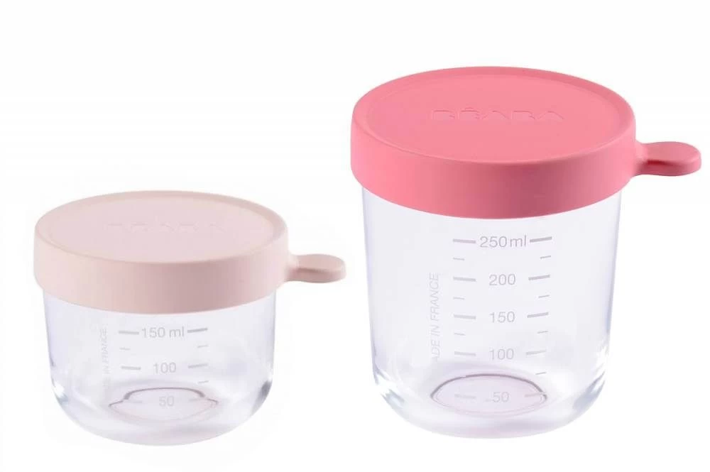 Beaba Set Of 2 Glass Containers (3 Colours) 4 Beaba Set Of 2 Glass Containers (3 Colours) - Image 2