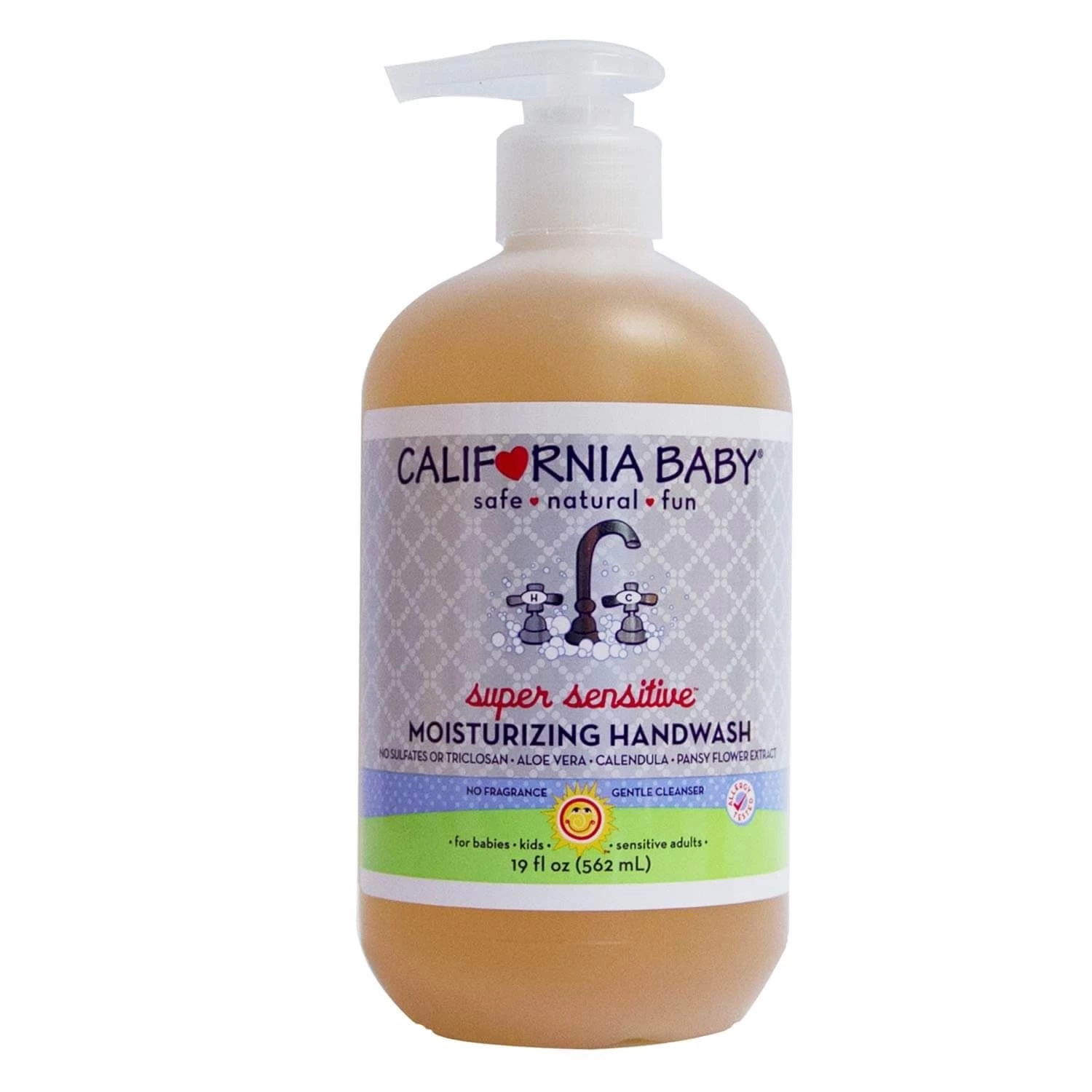 California Baby Super Sensitive Moisturising Handwash (19oz / 6.5oz) 5 California Baby Super Sensitive Moisturising Handwash (19oz / 6.5oz) - Image 3