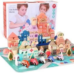 Wooden City Building Blocks (115pcs)