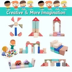 Wooden City Building Blocks (115pcs) 15 Wooden City Building Blocks (115pcs) -Baby Product wooden city building blocks 115pcs 4