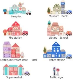 Wooden City Building Blocks (115pcs) 13 Wooden City Building Blocks (115pcs) -Baby Product wooden city building blocks 115pcs 5