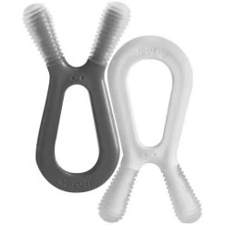 Zoli Dual Nub Bunny Teether -Baby Product zoli dual bunny teether grey irstfewyears 1